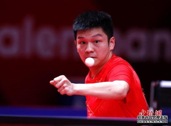 资料图：中国乒乓球选手樊振东。 /p中新社记者 刘关关 摄